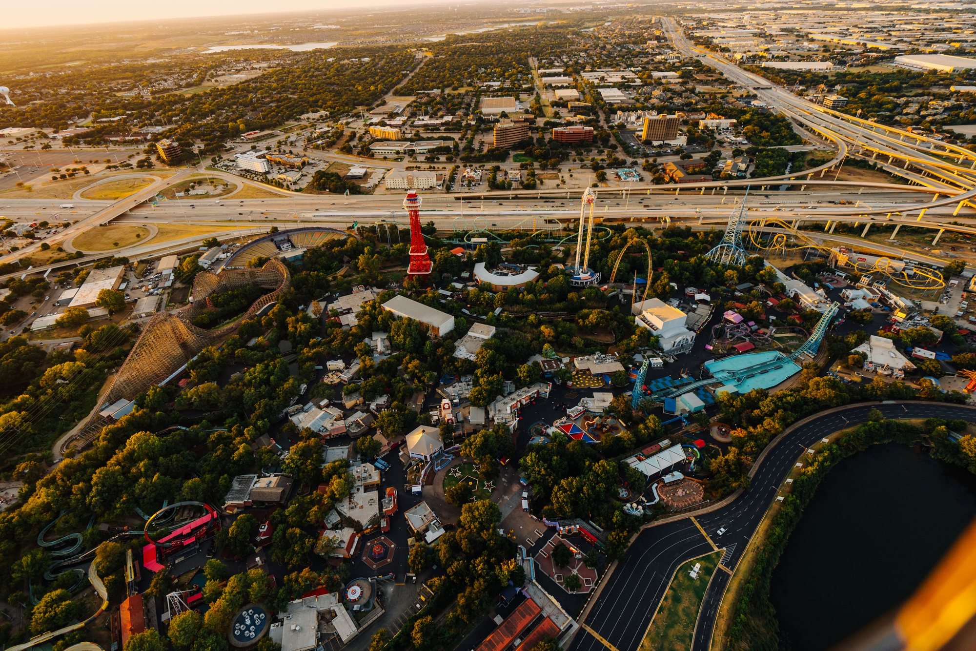 Aerial view over Arlington