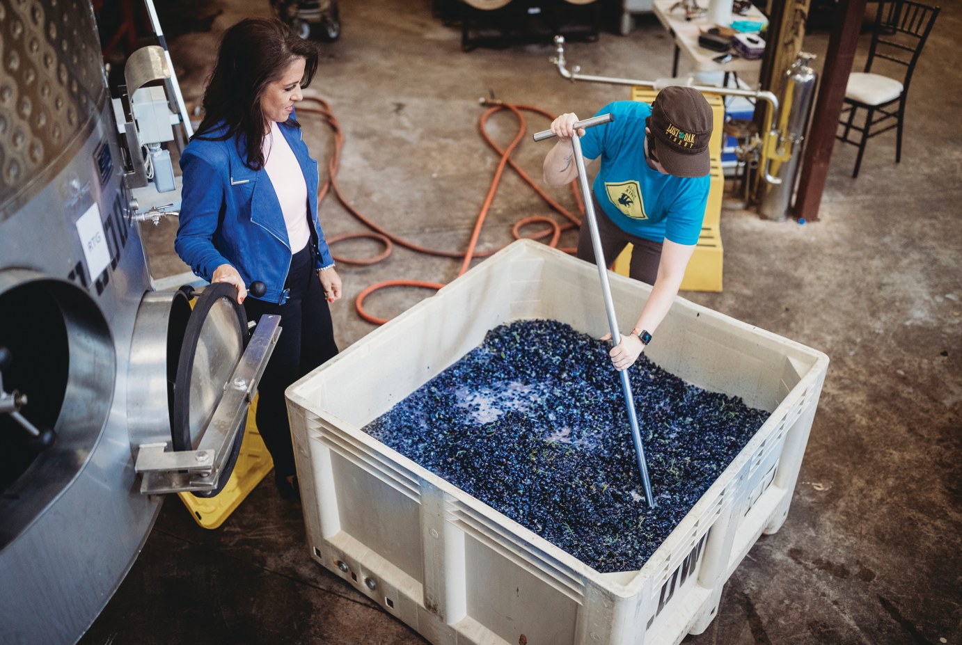 Winemaking at Lost Oak Winery